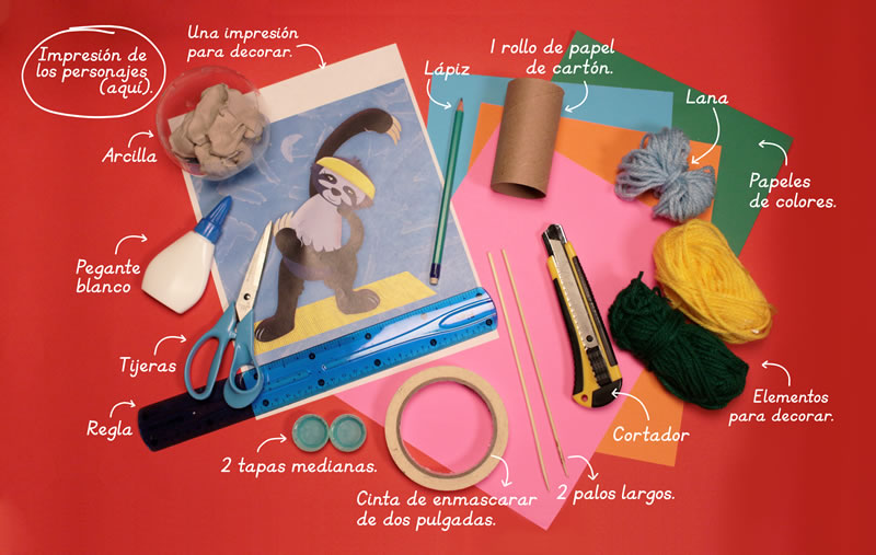 Materiales - ¿Cómo hacer una marioneta de hilos?